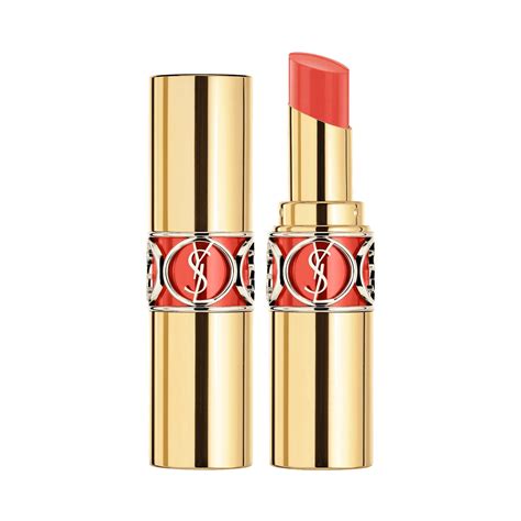 ysl beauty rouge volupte shine no.74 coral in craze|ysl volupte shine.